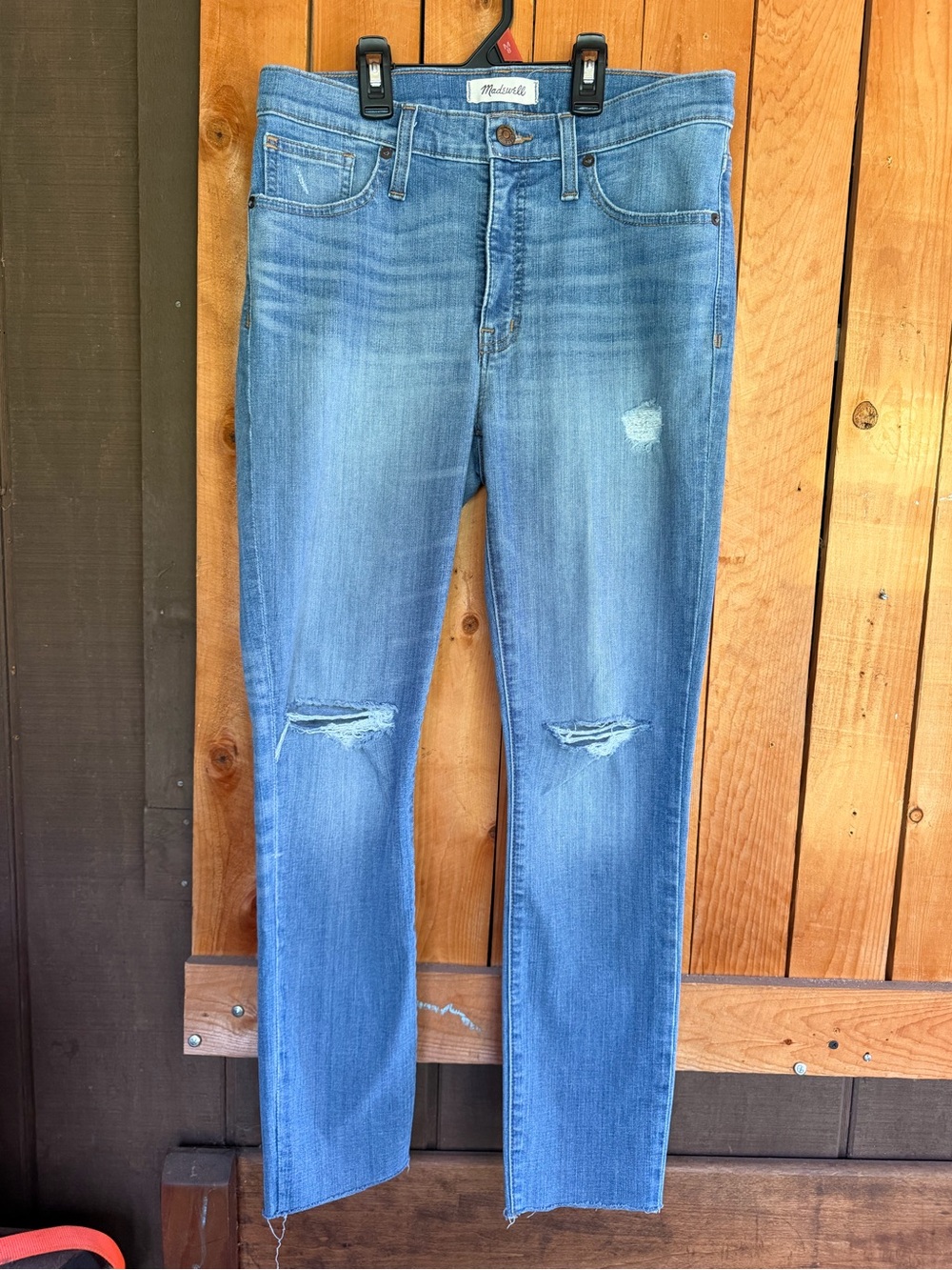 Madewell Light Blue Distressed Women's Skinny Jeans